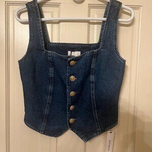 Reformation Denim Crop Top